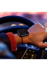 Newface Apple Watch 41mm KR415 Luaz Deri Kordon - Siyah