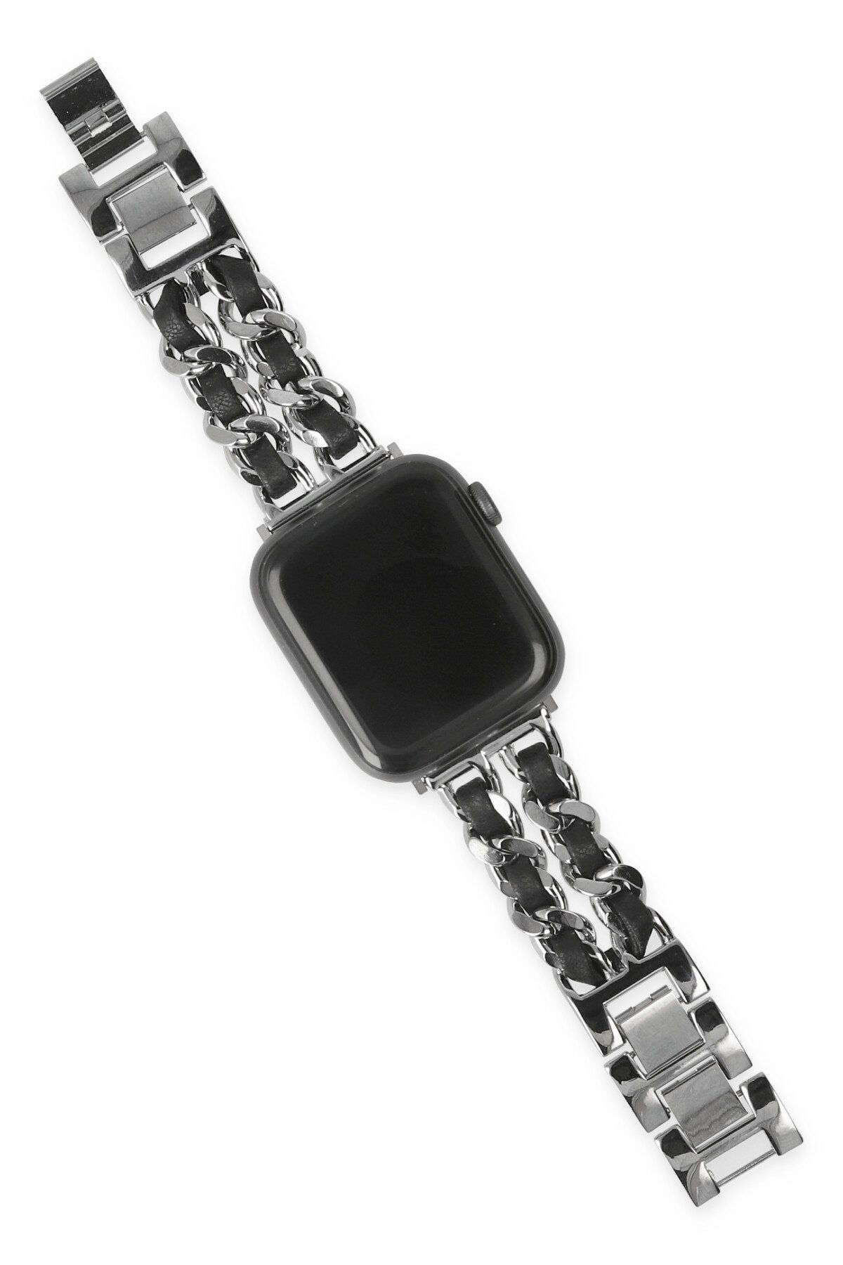 Newface Apple Watch 41mm KR405 Metal Bakla Kordon - Gümüş