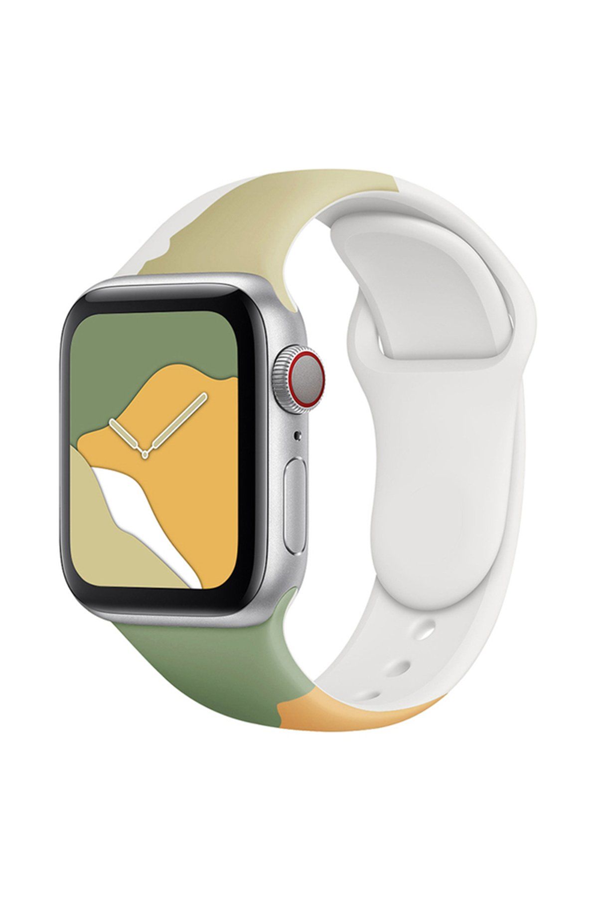 Newface Apple Watch 41mm KR407 Kamuflaj Silikon Kordon - Desen 5
