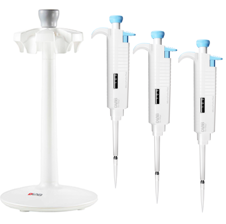 DLab DL SET 1 Micropipet Plus 3 Adet Otomatik Pipet Ve Standı  0.5-10 µl , 10-100 µl , 100-1000 µl