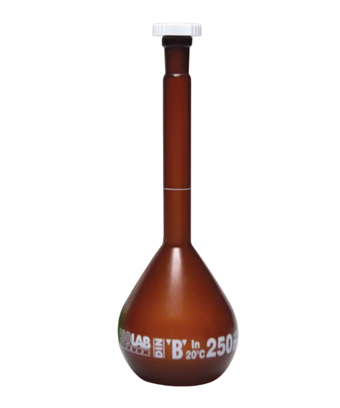 ISOLAB Balon Joje - Standard - Amber - A Kalite - Grup Sertifikalı - Beyaz Skala - 50 ml - NS 12/21