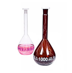 ISOLAB Balon Joje - Yüzey Kaplı - Standard - Amber - A Kalite - Grup Sertifikalı - Beyaz Skala - 50 ml - NS 12/21