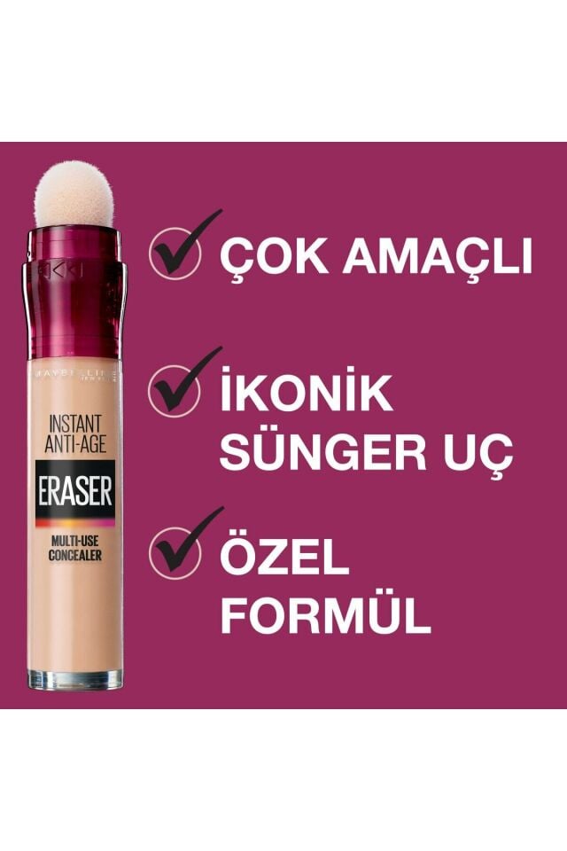 Maybelline New York Kapatıcı - Instant Age Eraser Concealer 07 Sand 3600531465247