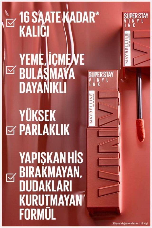 Super Stay Vinyl Ink Uzun Süre Kalıcı Likit Parlak Ruj 120 Punchy