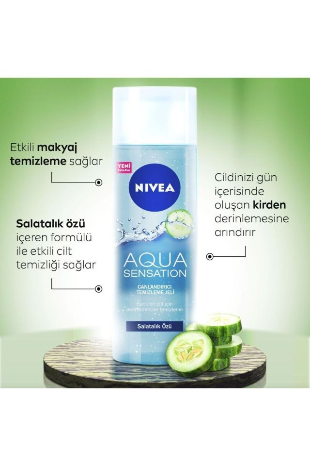 Nivea Yüz Temizleme Jeli Aqua Sensation Canlandırıcı 200 Ml,salatalık Özü