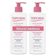 Topicrem Ultra-Hydratant Lait Corps 2x500 ml. - 1 Alana 1 Bedava