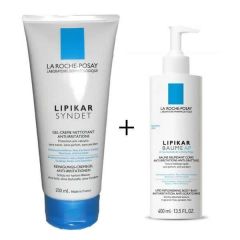 La Roche Posay Lipikar Baume AP 400 ml. + Lipikar Syndet 200 ml. - Kuru ve Atopiye Eğimli Ciltler İçin Kofre