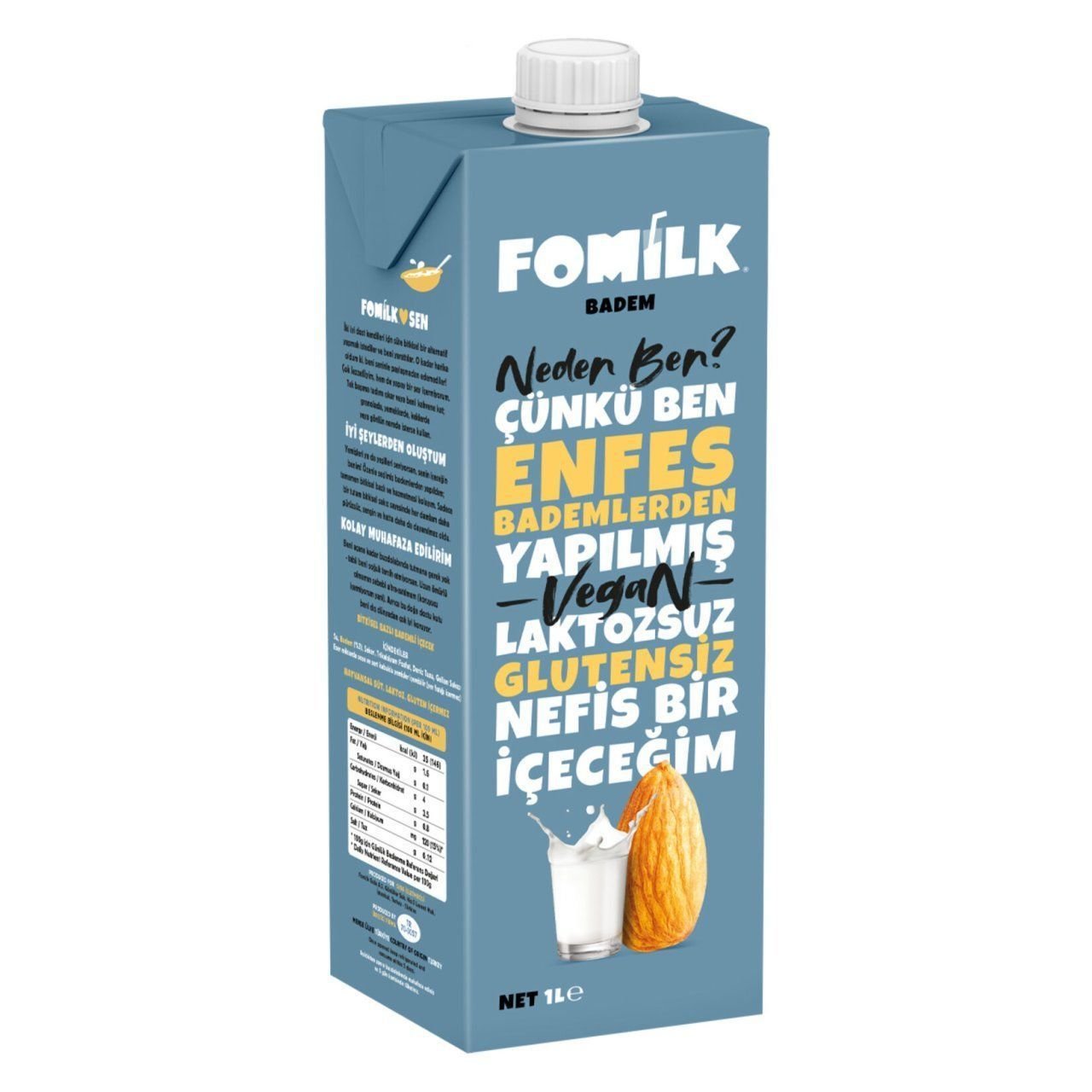 FOMİLK BADEM SÜTÜ 1 LT