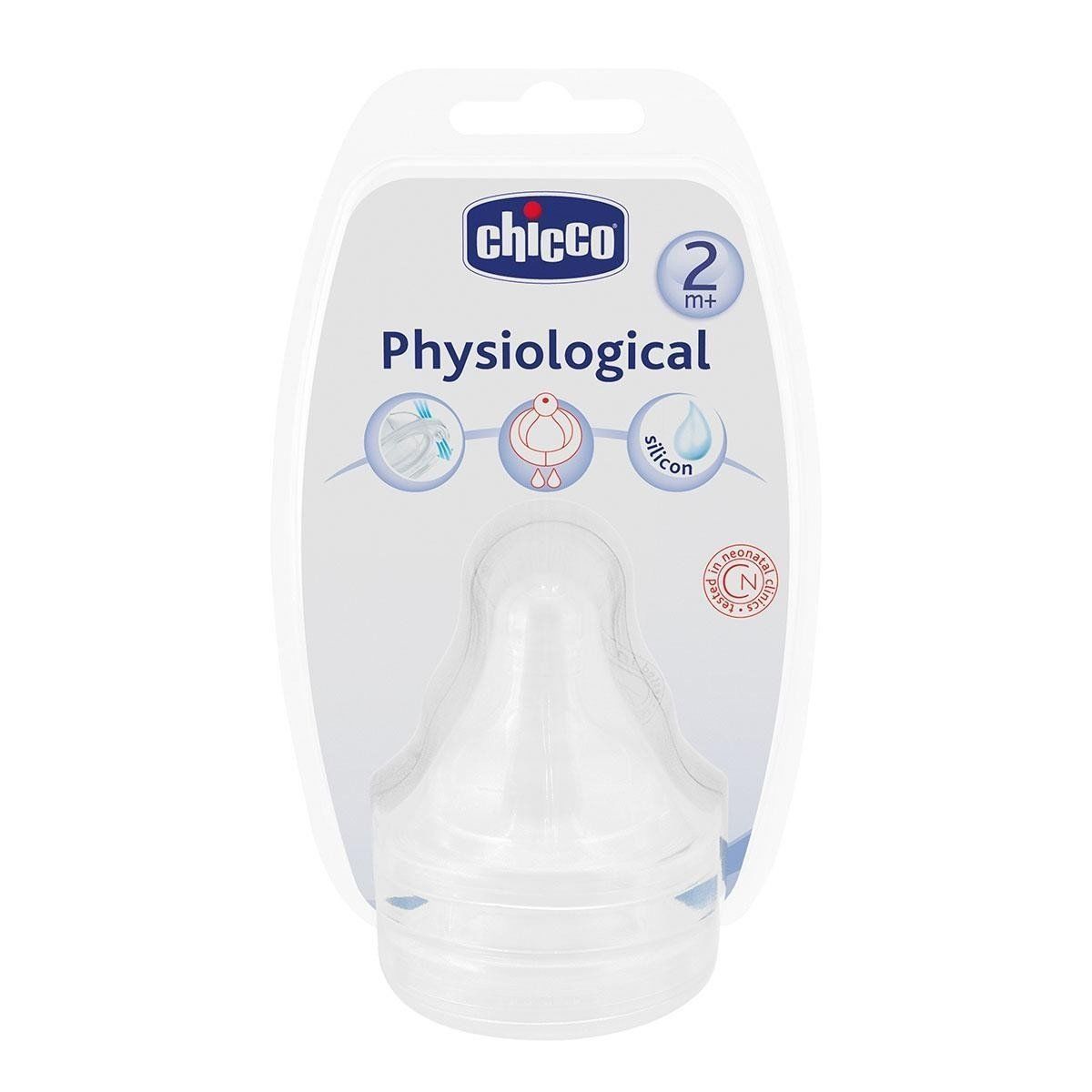 Chicco Fizyolojik Biberon Emziği Silikon Orta Akış 2 Ay+