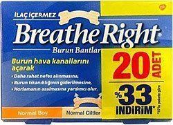 Breathe Right Klasik Burun Bandı Normal Boy Normal Ciltler 20 Ad.