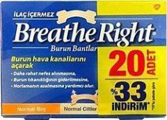 Breathe Right Klasik Burun Bandı Normal Boy Normal Ciltler 20 Ad.