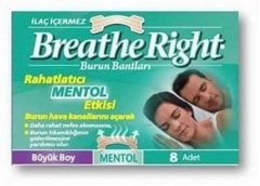 Breathe Right Mentollü Burun Bandı Büyük Boy 8 Adet