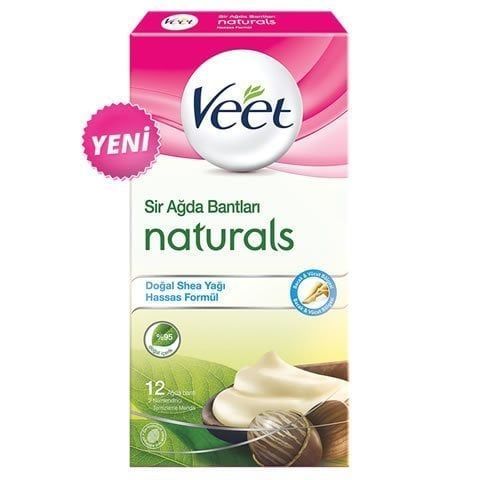 Veet Bacak ve Vücut Bölgesi için Shea Yağı Sir Ağda Bantları 12li