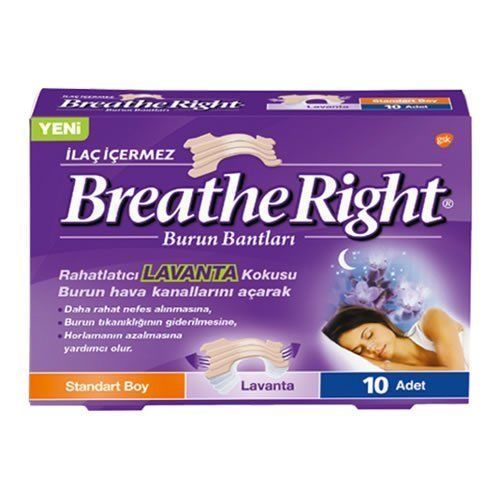 Breathe Right Lavantalı Burun Bandı Standart Boy 10 Adet