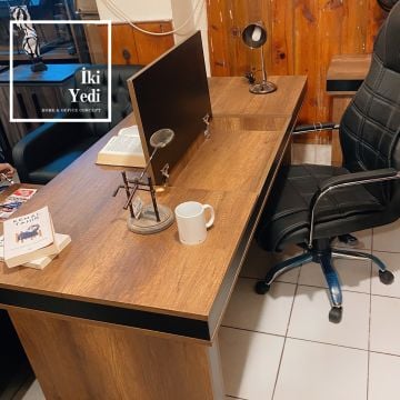 Sasseo Büro Mobilyası Ofis Mobilyaları Makam Odası Takımı Yönetici Çalışma Masası Seti Patron Grubu