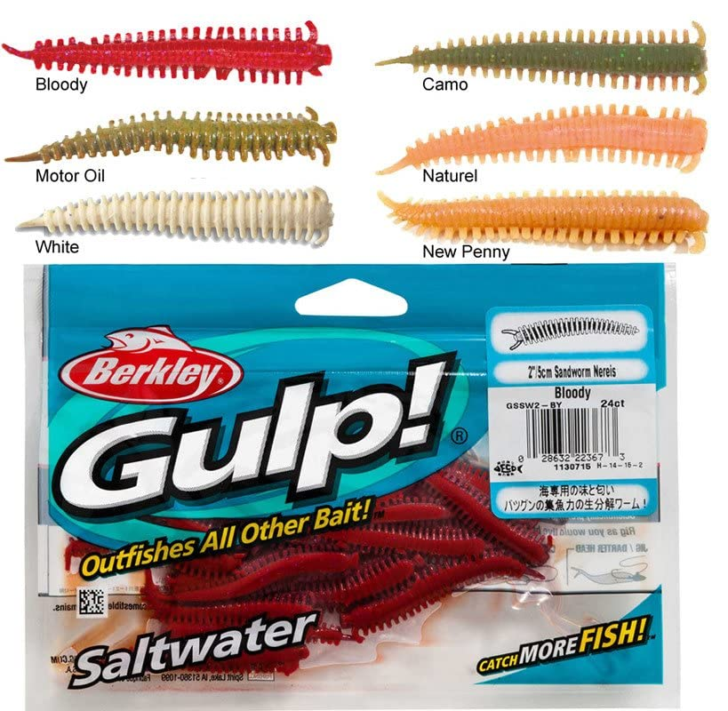 Berkley Gulp Saltwater Sandworm Sahte Kurt 5 Cm 24 Pcs