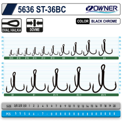 Owner 5636 St-36 Black Chrome Üçlü İğne