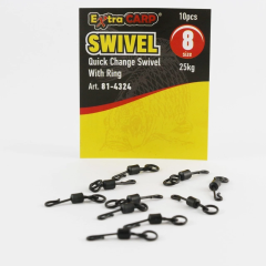 Extra Carp Quick Change Swivels With Ring /10 Pcs Hızlı Fırdöndü