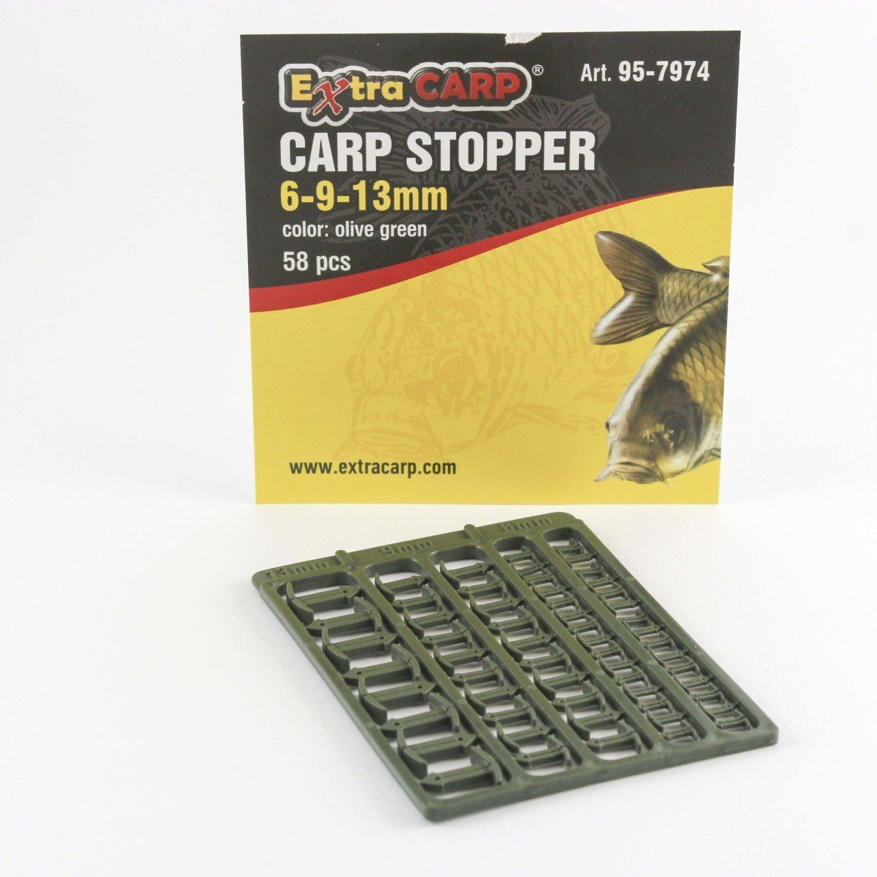 Extra Carp Carp Stopper 6-9-13Mm / 58 Pcs / Olive Green