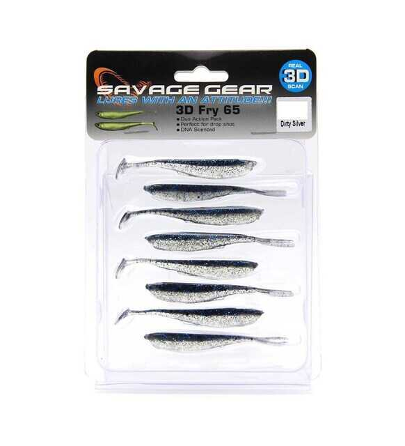 Savage gear 3D LB Fry 65 8 Adet 6.5cm 1.5gr Suni Yem Dirty Silver