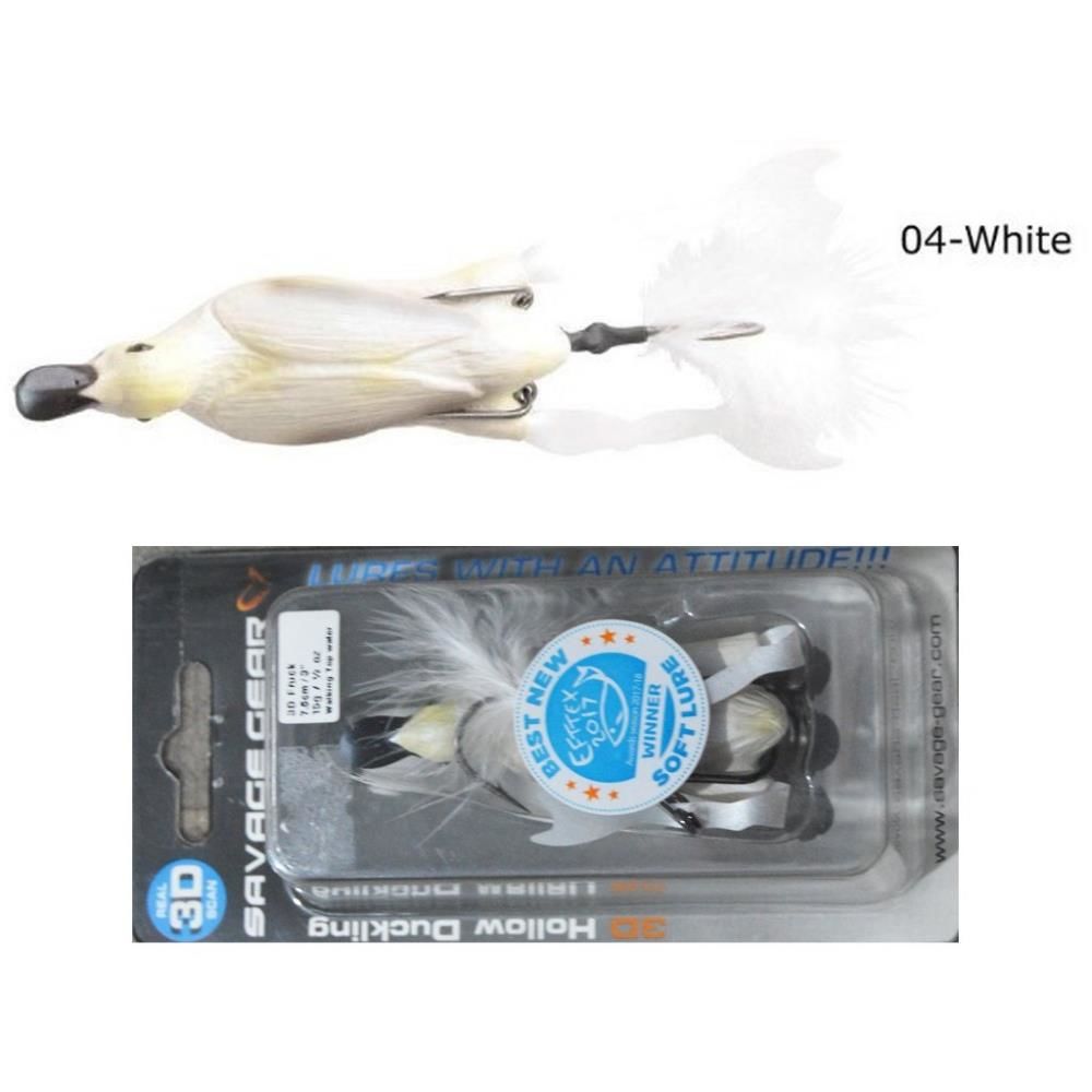 Savage Gear Hollow Duckling Wedless 7.5 cm 15 gr Silikon yem 04-White