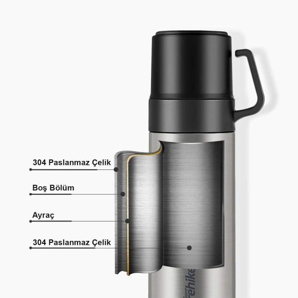 Naturehike 3IN1 Vacuum Paslanmaz Çelik Termos 600 ML