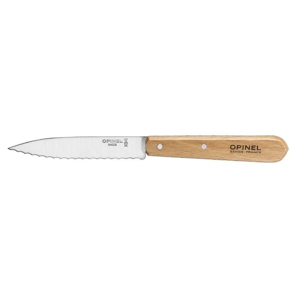 Opinel Essential No:113 Paslanmaz Çelik Tırtıklı Soyma Bıçağı NATURAL