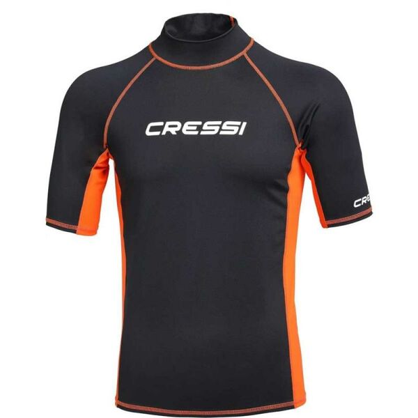 Cressi Rash Guard Man T-Shirt BLACK - ORANGE - 2XL - NO:6