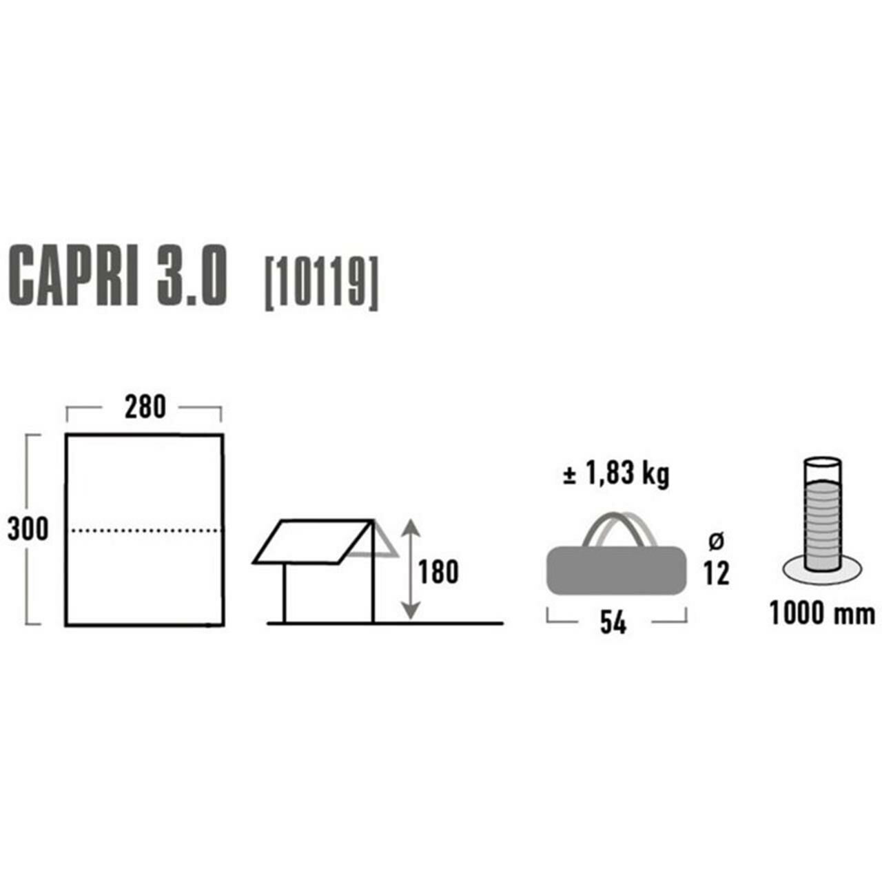 High Peak Capri 3.0 Tarp Güneş Koruma Tentesi GRİ