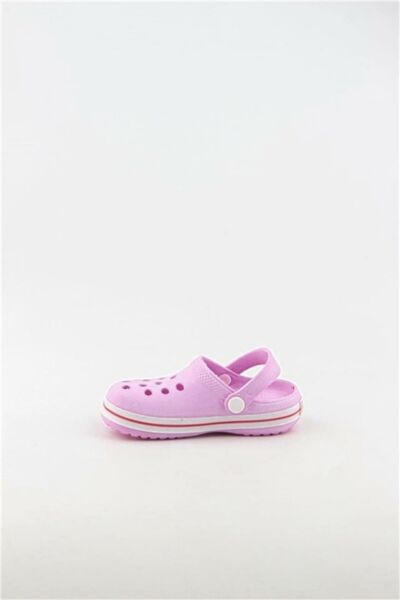 Akınalbella Kids Crocs Sandalet Çocuk Terlik F.Pembe/Beyaz/Lila - 29