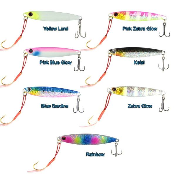 River Alonso Jig Lure Baby Jig 30 Gr ZEBRA GLOW