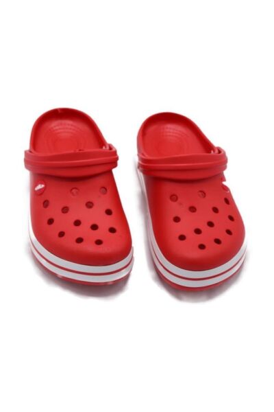 Ceox Filet Crocs Sandalet Eva Döngülü Çocuk Terlik KIRMIZI/BEYAZ - 33