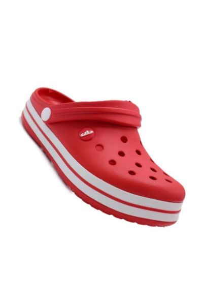 Ceox Filet Crocs Sandalet Eva Döngülü Çocuk Terlik KIRMIZI/BEYAZ - 30