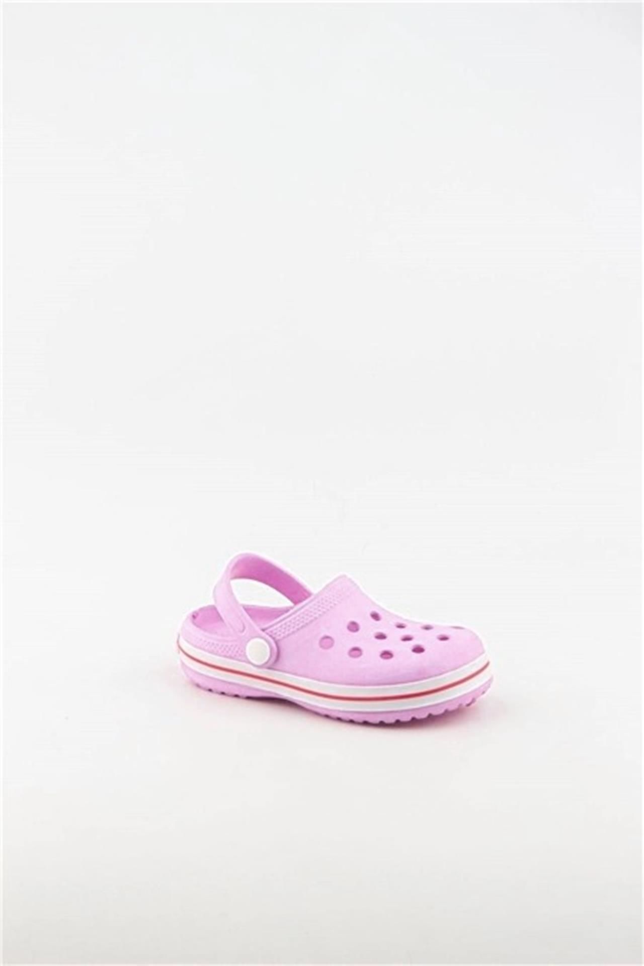 Akınalbella Kids Crocs Sandalet Çocuk Terlik Pudra/Beyaz/Bordo - 29