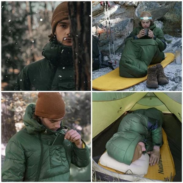 Naturehike UltraLight Kaz Tüyü 2IN1 Uyku Tulumu & Ceket (-15°C & -8°C )