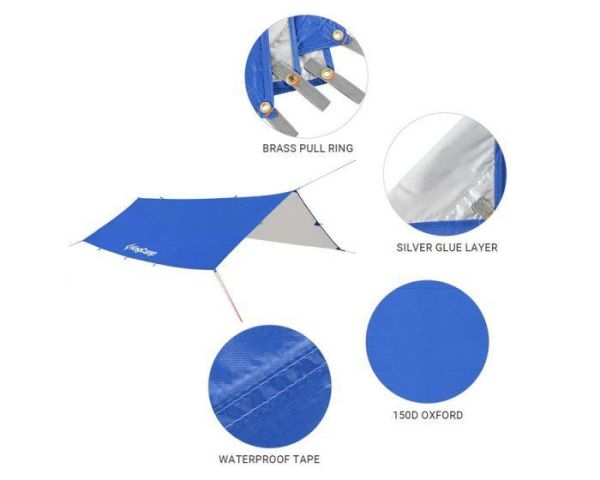 KingCamp Rimini Waterproof Sunshade Tarp (L) Güneşlik MAVİ