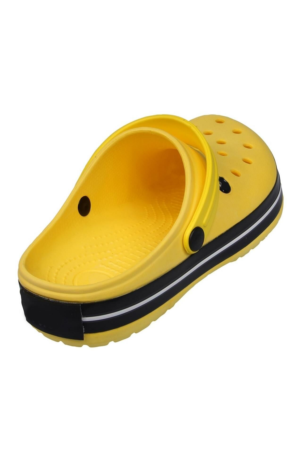 Sea & Summer Merdane Crocs Sandalet Erkek Terlik Sarı/Siyah/Beyaz - 40