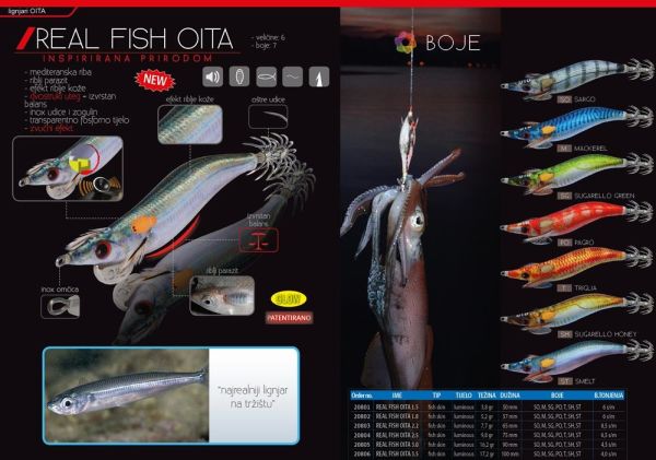 DTD Real Fish Oita 3.0 Egi Tip Run Glow 96 mm 14.4 gr Kalamar Zokası