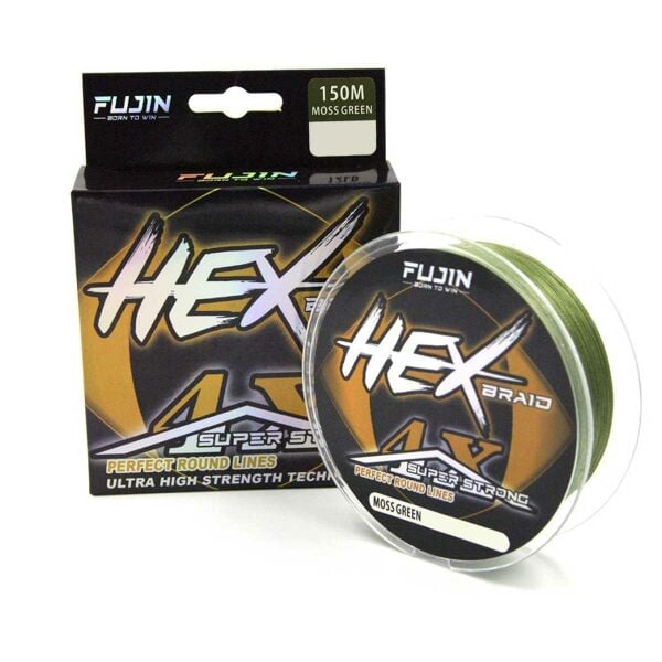 Fujin Hex Braid x4 Moss Green PE İp Olta Misinası 150mt Moss Green - 0,18 MM