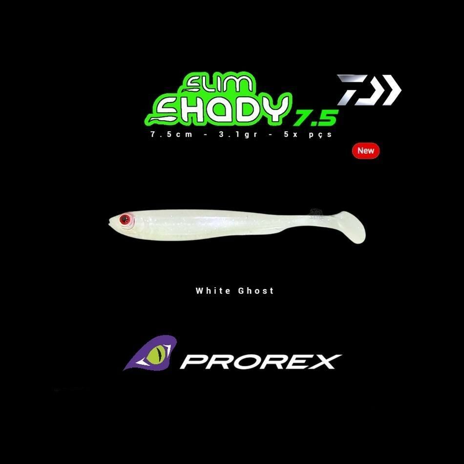 Daiwa Prorex Slim Shady 7.5cm Silikon Yem White Ghost