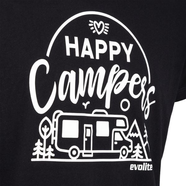 Evolite Happy Campers T-Shirt [Siyah]