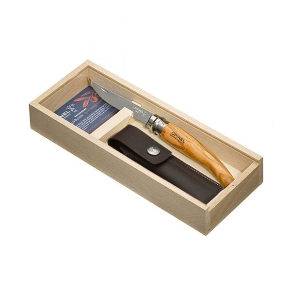 Opinel Inox No 10 Ahşap Kutulu Zeytin Saplı Fleto Çakı