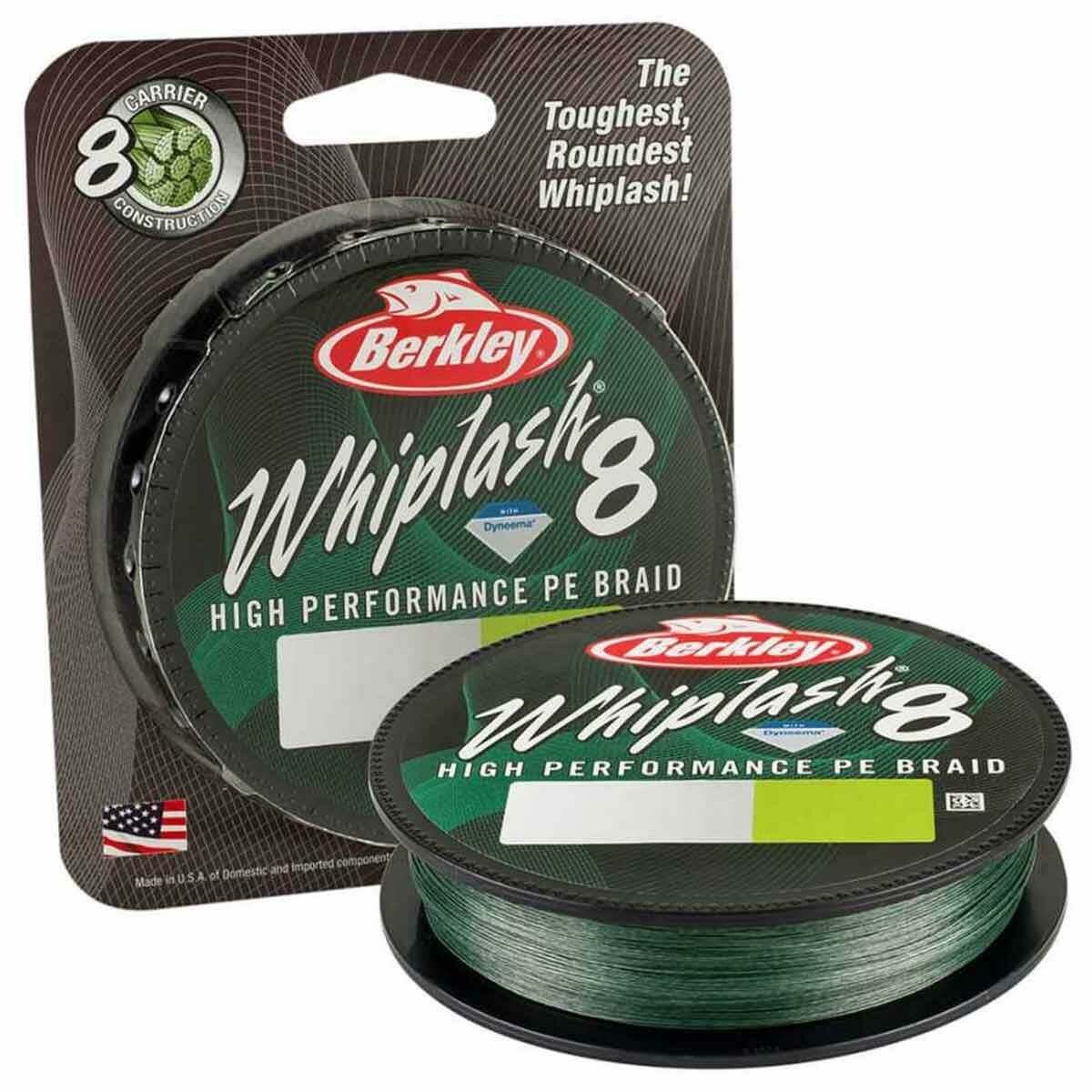 Berkley Whiplash Dyneema x8 Moss Green İp Olta Misinası 150mt Moss Green - 0,08 mm