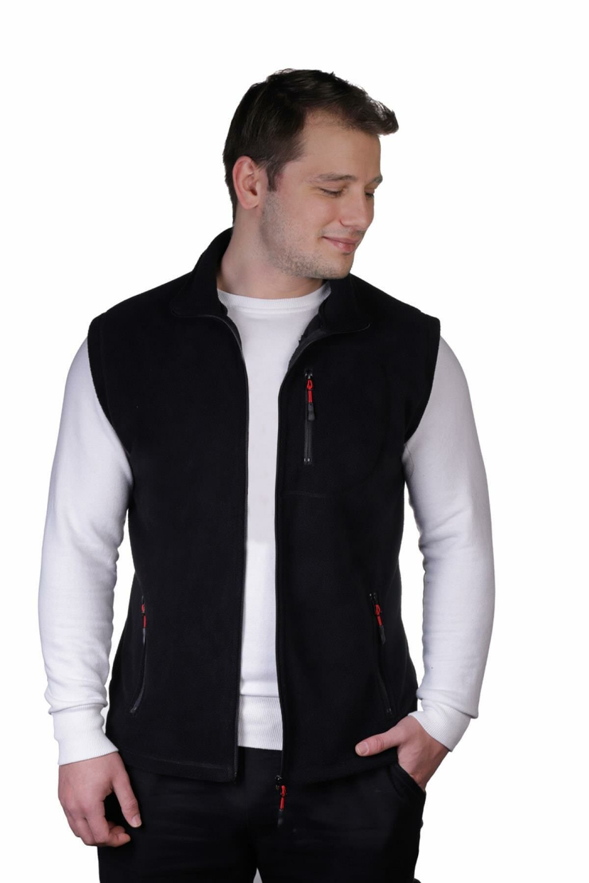 North Trace Hurricane Erkek Polar Yelek SİYAH - 2XL