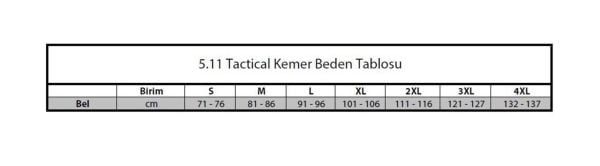 5.11 TDU Pantolon Kemeri Kahve XL