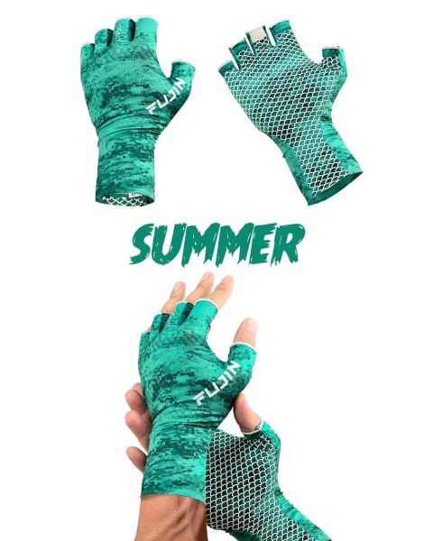 Fujin Pro Angler Summer Gloves GREEN - L/XL