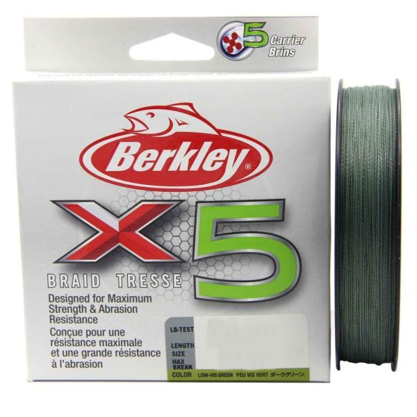 Berkley X5 Braid Tresse Green İp Olta Misinası 300mt