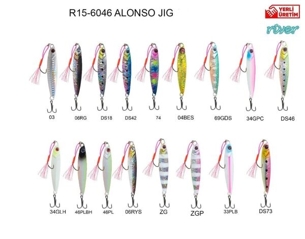 River Alonso Jig Lure Baby Jig 7 Gr Kefal