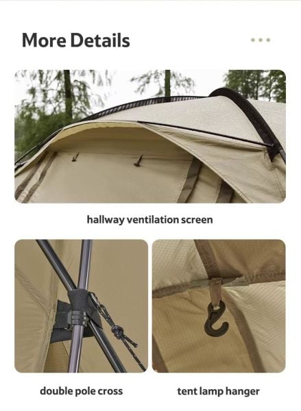 Naturehike Glamping UPF50+ Aries Beta 4-6 Kişilik Tünel Çadır