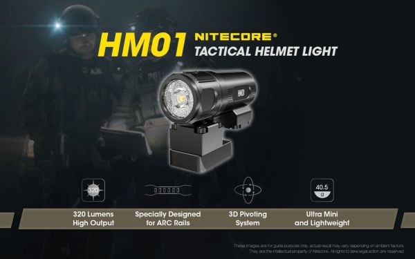 Nitecore HM01 320 Lümen Kask Feneri ( 1XCR123 )